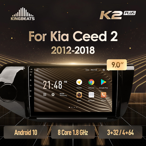 KingBeats Android 10 octa-core tête unité HU 4G en tableau de bord autoradio multimédia lecteur vidéo Navigation GPS pour Kia CEED Ceed 2 JD 2012 - 2022 aucun dvd 2 din Double Din Android autoradio 2din DDR4 ► Photo 1/6