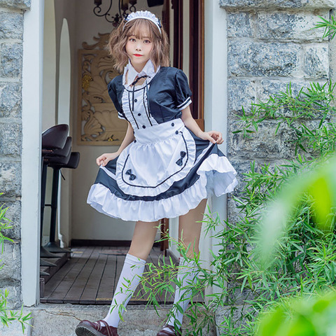 Robe Lolita de serveuse française Sexy pour filles, Costume Mini-Ouji mignon pour Halloween Cosplay, grande taille ► Photo 1/6