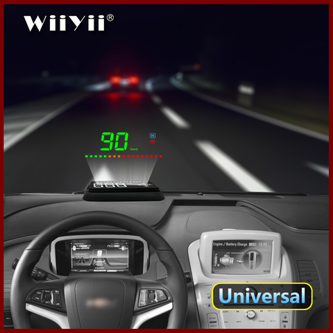 Universel A2 affichage tête haute affichage gps numérique voiture compteur de vitesse Auto pare-brise projet compteur de vitesse GPS hud tête haute affichage voiture ► Photo 1/6