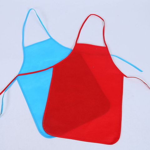 Unisexe coloré enfants tabliers imperméable Non-tissé tissu peinture pinabefore enfants tablier pour activités Art peinture artisanat tablier ► Photo 1/6