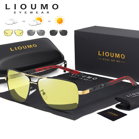 Lunettes polarisées de mode pour hommes | Design de marque, lunettes photochromiques de Vision nocturne, lunettes de conduite sûres pour femmes, caméléon UV400 ► Photo 1/6