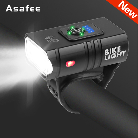 Vélo Rechargeable USB, 6 Modes, T6, 10W, 800lm, affichage d'alimentation, vtt, lampe frontale, équipement pour le cyclisme, lumière LED ► Photo 1/6