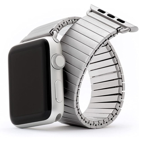 Bracelet de montre élastique pour Iwatch 38mm 40mm 44mm 42mm femme bracelet en acier inoxydable pour Apple Watch série 6 5 4 3 Se 2 Expansion luxe ► Photo 1/6