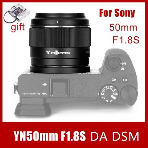 Yongnuo YN50mm F1.8S DA DSM objectif de caméra 50mm F1.8 pour Sony e-mount pour SONY A6300 A6400 A6500 NEX7 cadre de APS-C mise au point automatique AF/MF ► Photo 1/6