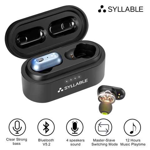 SYLLABLE – écouteurs Bluetooth V5.2, oreillettes authentiques sans fil, puce QCC3040, 12 heures, stéréo, S101 Plus TWS ► Photo 1/6