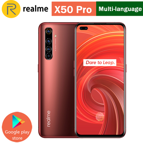 Realme X50 Pro 5G 8GB 128GB 5.44 90Hz SuperAmoled écran téléphone mobile Snapdragon 865 téléphone portable 65W Superdart Charge ► Photo 1/5