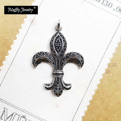 Pendentif cœur Fleur de lis en argent Sterling 2017, bijou de qualité pour homme, nouveau Style européen, cadeau 2017, Super offres, 925 ► Photo 1/6