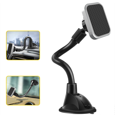 Support de téléphone de voiture Long bras, support universel de téléphone magnétique pour voiture support de téléphone portable pour iPhone 8 X/7 plus ► Photo 1/6