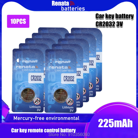 RENATA – batterie Lithium 3V CR2032 CR 2022, 10 pièces, Promotion 2032, pour montre, horloge, pièces de monnaie, calculatrice ► Photo 1/6