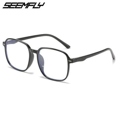 Seefly – lunettes de myopie pour hommes et femmes, fini-0.5 -1.0 -1.5 -2.0 -2.5 -3.0 -3.5 -4.0, Anti rayons bleus, carrées, pour myopie ► Photo 1/6