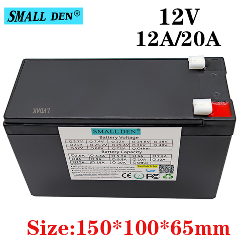 12V 12Ah 20Ah 18650 batterie au lithium intégré 10A 20A pulvérisateur, batterie de caméra de surveillance, batterie solaire de secours ► Photo 1/6