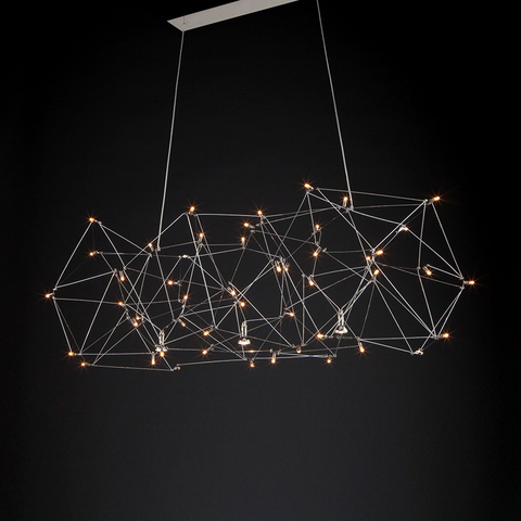 Plafonnier de luxe en forme de cube, design post-moderne, éclairage d'intérieur, luminaire décoratif de plafond, idéal pour un café, un bar ou un magasin de vêtements ► Photo 1/6