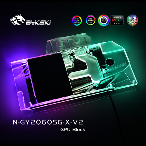 BYKSKI – bloc d'eau pour Galaxy GeForce RTX 2070/2060/1660Ti/1660/Support gagnant A-RGB/RGB LED, radiateur en cuivre ► Photo 1/6