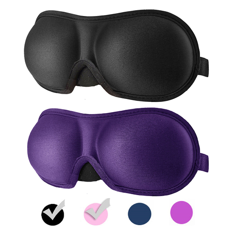 1 pièces 3D oeil sommeil masque sommeil repos oeil Patch ombre couverture voyage Relax aide bandeau femmes hommes doux Portable oeil Patch ► Photo 1/6