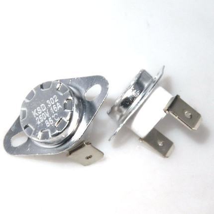 Thermostat KSD301/KSD302, céramiques, 40 ~ 300C, 16A250V, 45C, 50C, 55C, 60C, 75C, 80C, 85C, 90C, 95C, ouverture normale ► Photo 1/1