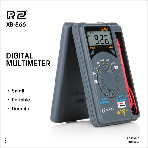 RZ – Mini multimètre numérique de poche à plage automatique, outil de testeur de voltmètre LCD, AC/DC ► Photo 1/6