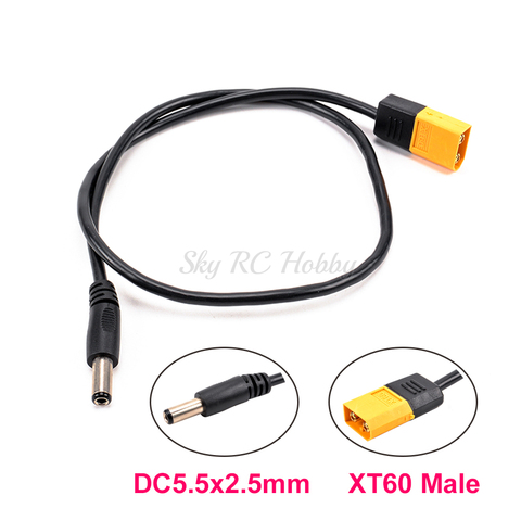 XT60 connecteur de balle mâle à mâle DC DC5525 câble d'alimentation 5.5x2.5mm adaptateur pour TS100 fer à souder électronique ► Photo 1/4