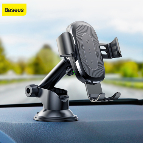 Baseus gravité support pour voiture chargeur sans fil pour iPhone X Samsung S10 S9 S8 téléphone portable QI chargeur sans fil chargeur sans fil rapide ► Photo 1/6