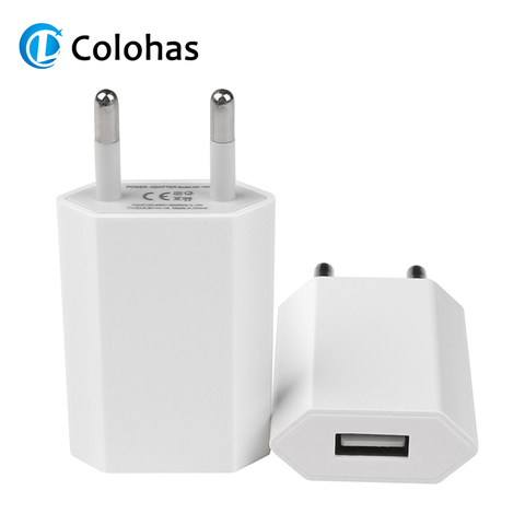 Vente chaude de haute qualité européenne prise ue USB AC voyage mur chargeur chargeur adaptateur secteur pour Apple iPhone 6 6S 5 5S 4 4S 3GS ► Photo 1/6