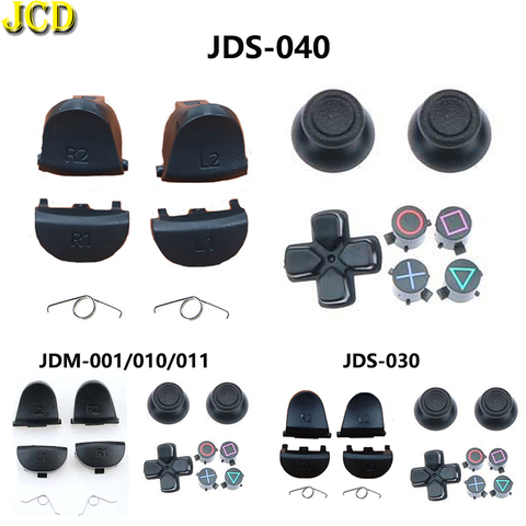 Capuchons de poignées analogiques JCD pour Dualshock 4, contrôleur de PS4 PRO Slim JDM-010 / 011 JDS-040 / 030 Dpad L1 R1 L2 R2 ► Photo 1/6