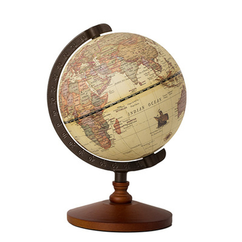 Carte du Globe de la terre en anglais de 22cm, Style rétro, Base en bois, jouet éducatif, décoration, cadeau de bureau ► Photo 1/6