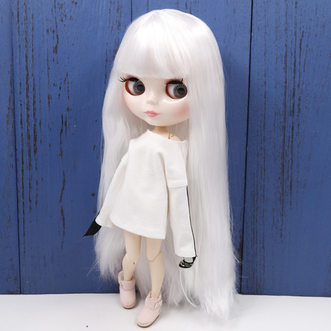 ICY DBS Blyth – poupée série n ° 280bl136, cheveux lisses blancs avec frange, visage blanc, corps articulé, 1/6 bjd ► Photo 1/5