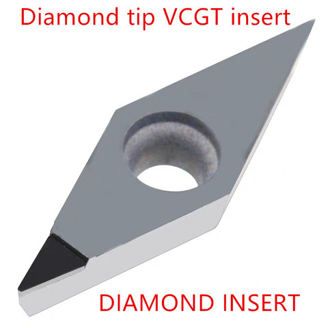 Vcmt110304 diamant cnc carbure insérer VCGT VCMW110308 VCMT insérer PCD interne tournage outils cutter pour tour aluminium bois 1pc ► Photo 1/6