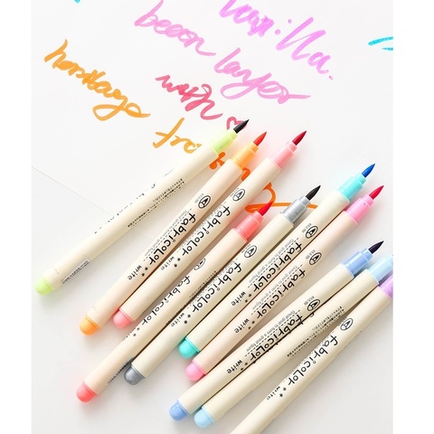 10 pièces pinceau doux couleur marqueur stylos ensemble pour dessin lettrage calligraphie peinture papeterie école maison bricolage Art fournitures A6805 ► Photo 1/6