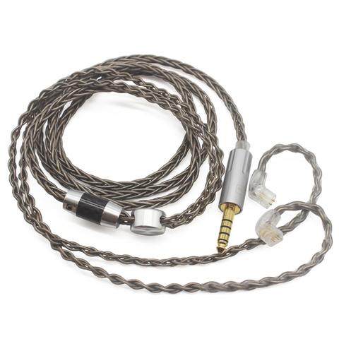 Youkamoo – câble de mise à niveau pour écouteurs ZSN Pro ZS10 Pro NF2u KZ ZSX QDC, oreillettes tressées, plaqué argent, 8 cœurs ► Photo 1/6