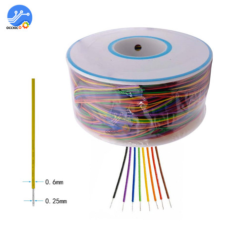 280m 30AWG 8 couleur emballage fil étamé cuivre PCB câble B-30-1000 platine de prototypage cavalier isolation fil connecteur ► Photo 1/6