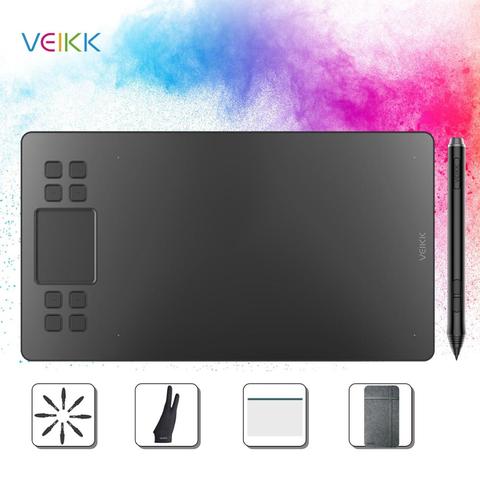 VEIKK – tablette graphique A50 pour dessin, 10x6 pouces, pour débutant, avec 8 touches express et stylet P002, sans piles ni charge ► Photo 1/6