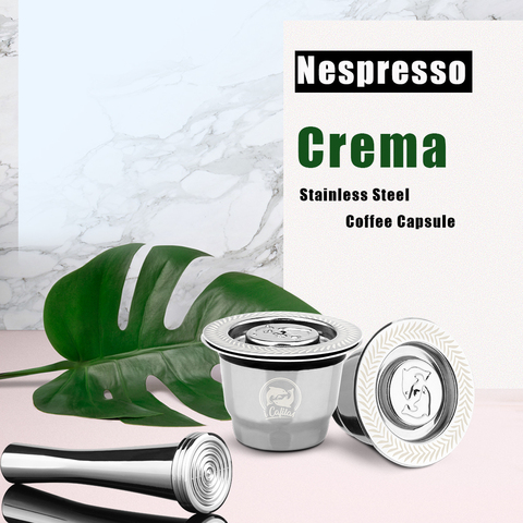 ICafilas – Capsules de café crème pour Nespresso, réutilisables, en acier inoxydable, filtre rechargeable, lien VIP ► Photo 1/6