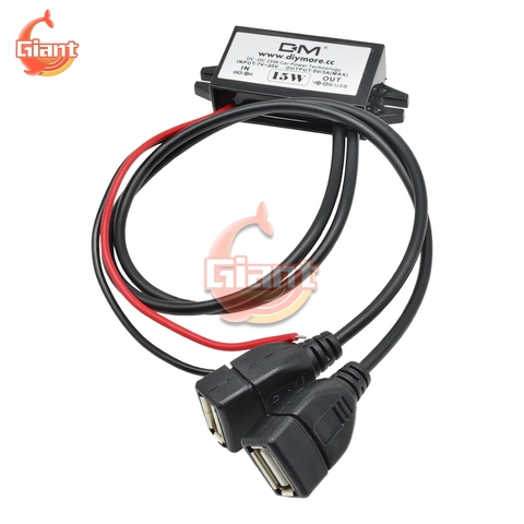 UN3F – chargeur de voiture USB, Module convertisseur de tension, régulateur de tension 12 V à 5 V 3a, 15W, étanche ► Photo 1/6