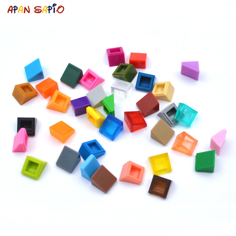 100 pièces bricolage blocs de construction Figure lisse biseau briques 1x1 éducatif taille créative Compatible avec 54200 jouets pour enfants ► Photo 1/6