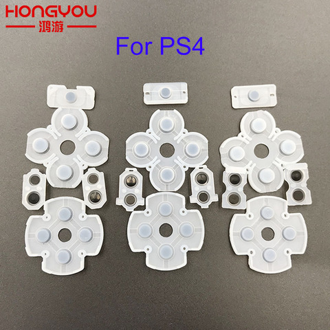 Pour Sony Playstation 4 PS4 contrôleur JDS 001 011 030 JDM 050 055 tampons en caoutchouc Silicone conducteur pour Dualshock 4 L2 R2 boutons ► Photo 1/6