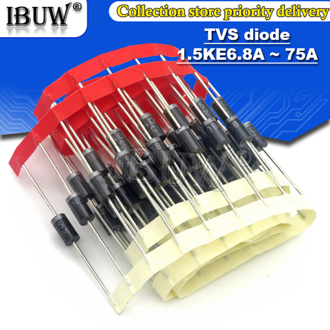 Diodes pour téléviseurs, 10 pièces, 1,5 ke12 a, 1,5 ke15 a, 1,5 ke18 a, 1,5 ke20 a, 1,5 ke24 a, 1,5 ke27 a, 1,5 ke30 a, 30a, 24a, 20a, 18a, 15a, 12a, 6,8 a, 6 a8 ► Photo 1/1