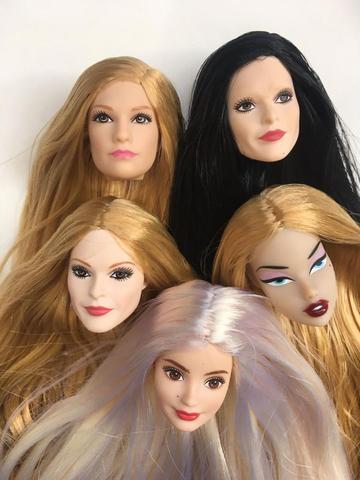 Nouveau Original poupée tête princesse bricolage jouet Cinderalla poupée tête Rare Collection cheveux longs poupée pièces 1/6 princesse poupée tête ► Photo 1/6