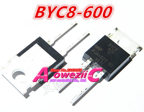 Aoweziic 2022 + 100% nouveau original importé BYC8 BYC8-600 À-220 BYC8X BYC8X-600 BYC8X-600P TO-220F redresseur diode 8A 600V ► Photo 1/1