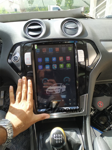 Autoradio Android Tesla, grand écran, Navigation GPS, IPS, DSP, CarPlay, stéréo, pour voiture FORD mondeo fusion mk4 (2011 – 2013) ► Photo 1/6