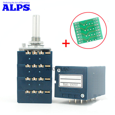 Potentiomètre de Volume à 4 canaux, unité RK27, 4 canaux, PCB, contrôle d'équilibre, Type de bûche 10K/50K/100K, japon ► Photo 1/4