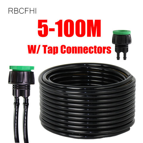 RBCFHl 5m-100m 4/7mm jardin arrosage tuyau PVC Micro Irrigation tuyau arroseur avec 1/2 ''& 3/4'' connecteur intégré ► Photo 1/6