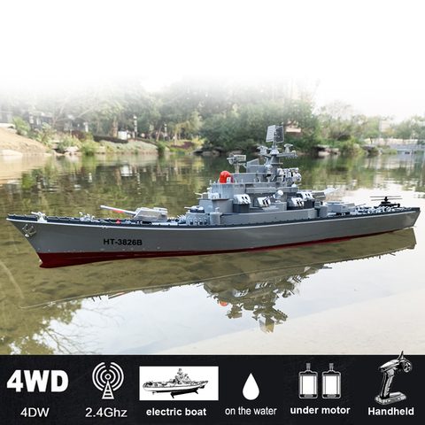 1:250 échelle télécommande cuirassé navire de guerre bateaux grand Rc navire électrique Simulation bataille militaire jeu jouet 22.5 pouces ► Photo 1/6