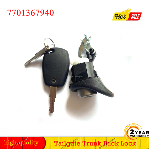 7701367940 serrure arrière de coffre de hayon avec deux clés pour RENAULT TWINGO LOGAN ► Photo 1/5