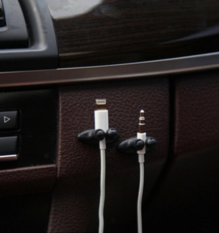 Mini pince adhésive de chargeur de voiture, 8 pièces, pince de ligne pour casque/câble USB, accessoires d'intérieur d'automobile, 2022 ► Photo 1/6