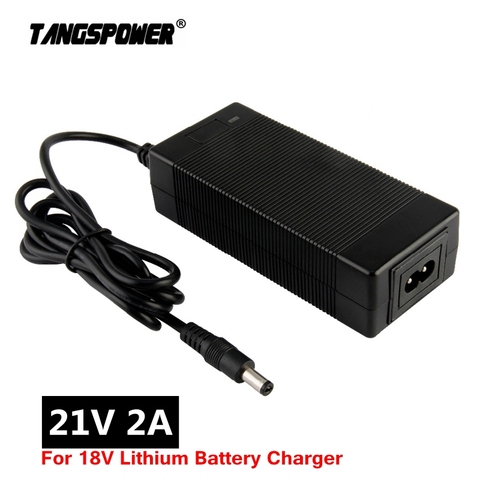 Chargeur de batterie au lithium 21v 18v 2a série 5 100-240V 21V 2A, chargeur de batterie au lithium avec lumière LED ► Photo 1/6