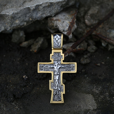 Collier avec pendentif soldat en acier jésus croix pour hommes, Crucifix en acier inoxydable, pendentif oriental, chaîne, bijoux ► Photo 1/2