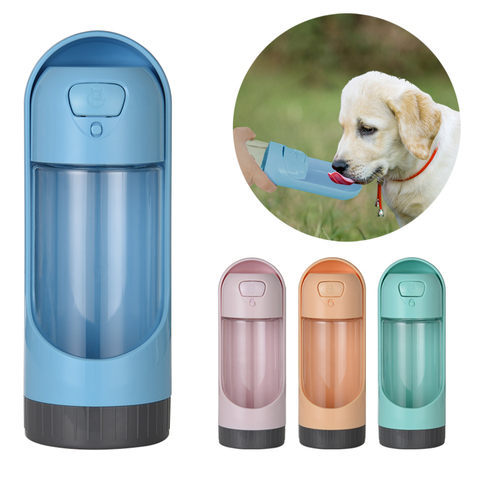 Bouteille d'eau Portable pour animaux de compagnie, bol à boire pour petits chiens chats, distributeur d'eau d'extérieur pour animaux de compagnie, chiot, bol à filtre à charbon actif ► Photo 1/6