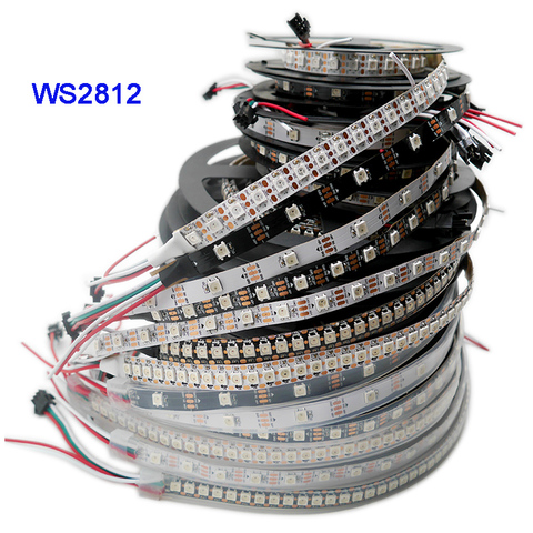 Bande led intelligente 1m/3m/5m WS2812B; 30/60/74/96/100/144 pixels/leds/m;WS2812 IC;WS2812B/M;DC5V;IP30/IP65/IP67, ► Photo 1/6