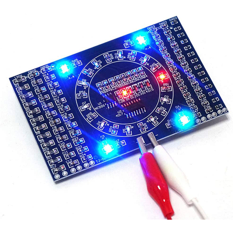 Panneau d'entraînement à souder rotatif LED, Kit de bricolage, formation aux compétences en Fanny, combinaison électronique, SMD NE555, CD4017 ► Photo 1/1