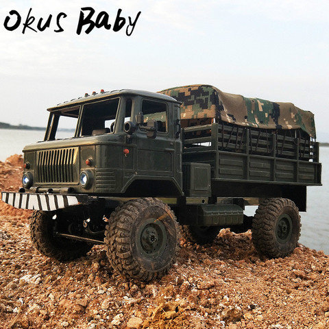 2022 télécommande militaire camion bricolage tout-terrain 4WD RC voiture 4 roues Buggy lecteur escalade véhicule pour cadeau d'anniversaire jouet ► Photo 1/6